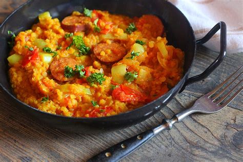 Červená čočka s kuřecím masem