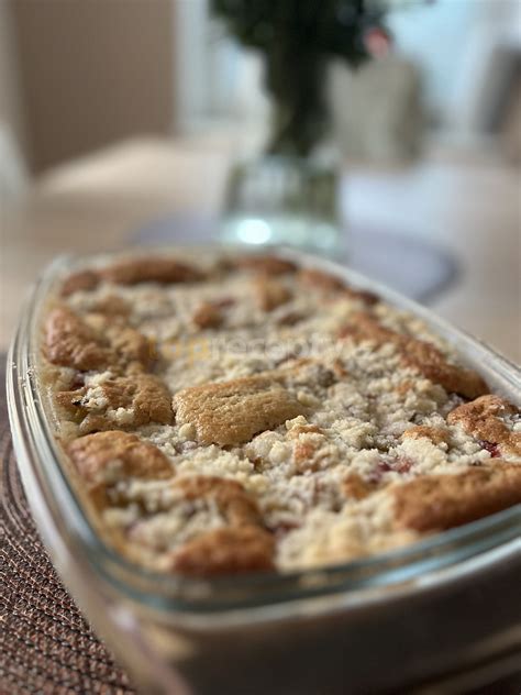 Bezlepkový rebarborový koláč