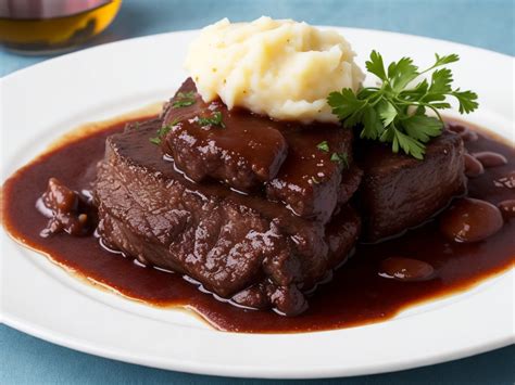 Hovězí líčka s bramborovou kaší