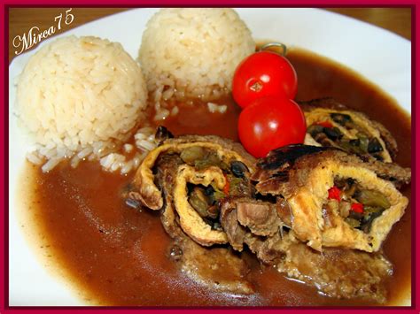 Hovězí roládky s houbami