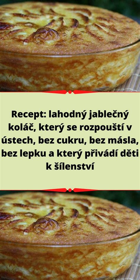 Jablečný koláč bez másla