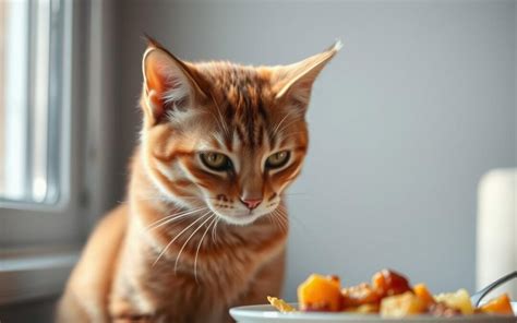 Kočka se dívá do prázdné misky