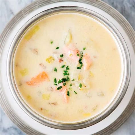 Krémová rybí polévka z lososa