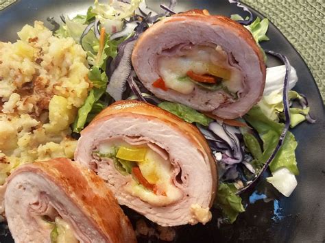 Krůtí roláda s dýní a mozzarellou