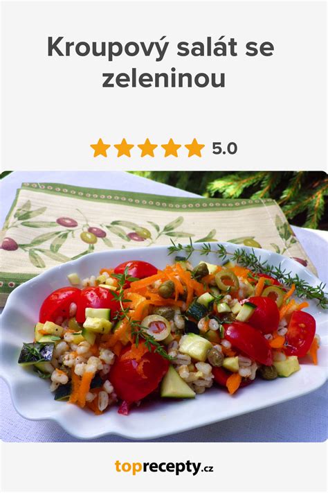 Kroupový salát se zeleninou a vejcem