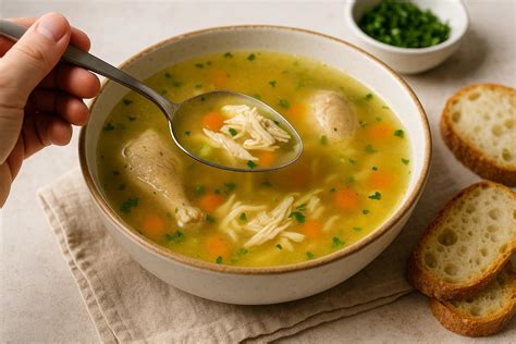 Kuřecí polévka s kysaným zelím