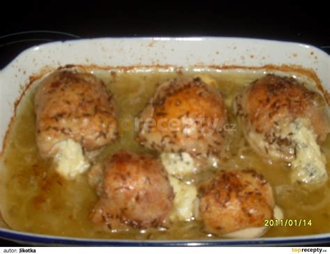 Kuřecí stehna s nivou a šunkou