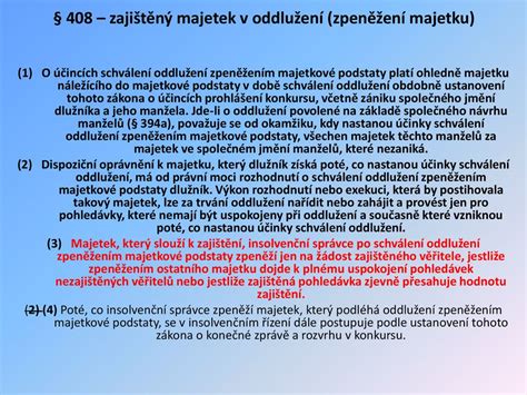 Majetek dlužníka v insolvenci