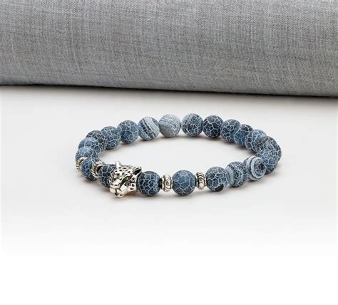 Náramek z modrého achátu