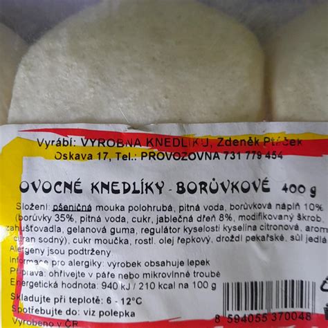 Nutriční hodnoty knedlíků s burizony