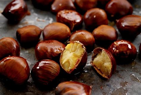 Pečené jedlé kaštany