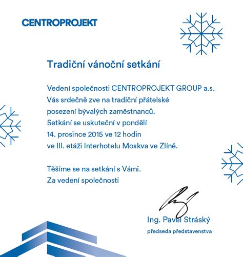 Poděkování zaměstnancům