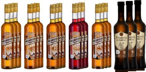 Různé druhy medoviny