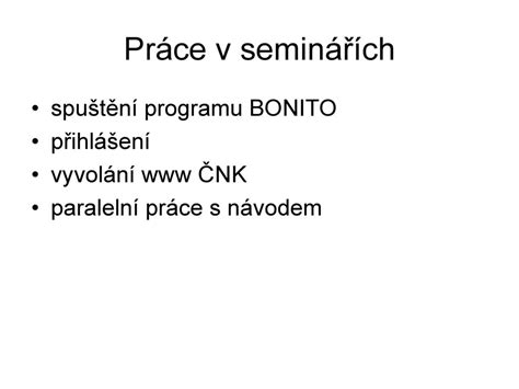 Rozhraní programu Bonito