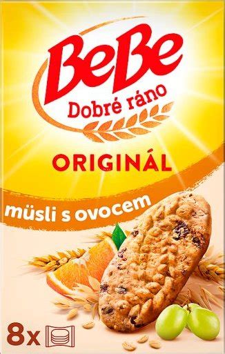 Složení sušenek BeBe Dobré Ráno Müsli s Ovocem