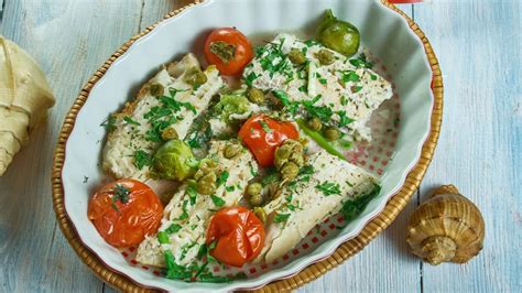 Treska s máslem a rajčaty