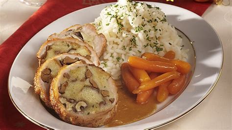 Vepřová roláda s houbovou nádivkou