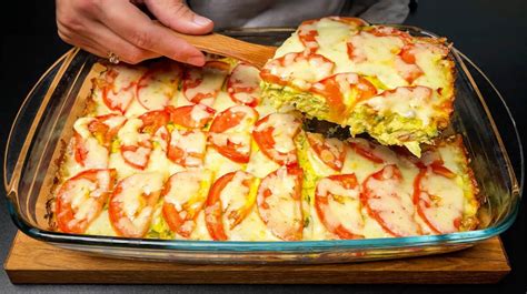 Zapečená cuketa s bramborami a vejcem